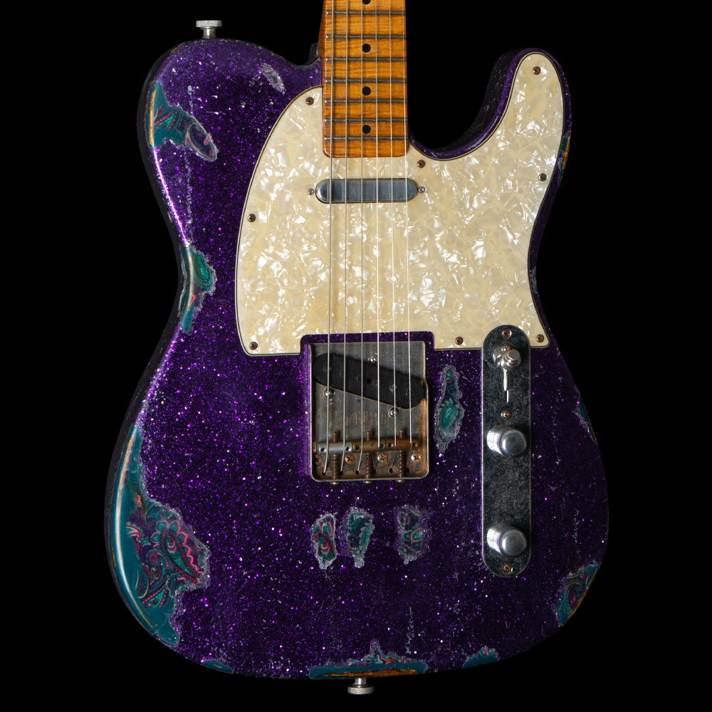 Maybach Electric Guitar Teleman Custom Shop Guitar Purple Poser Front
